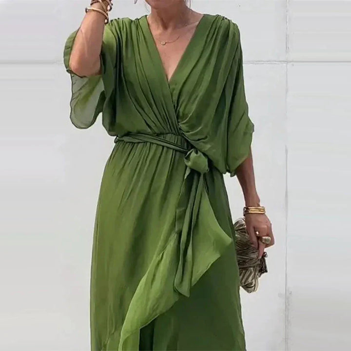 Ava's Grace | Midi Dress with Ruffles