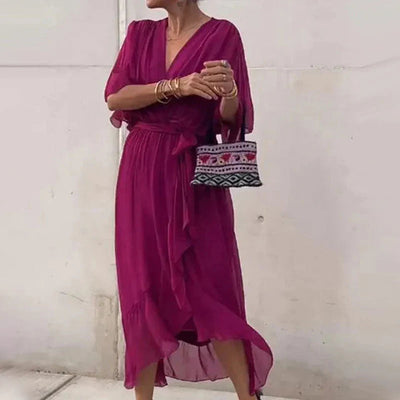 Ava's Grace | Midi Dress with Ruffles