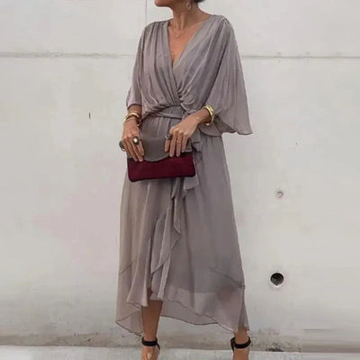 Ava's Grace | Midi Dress with Ruffles