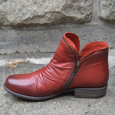 Ardis | Leather Boots with Practical Zipper