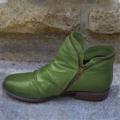 Ardis | Leather Boots with Practical Zipper