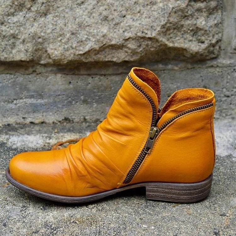 Ardis | Leather Boots with Practical Zipper