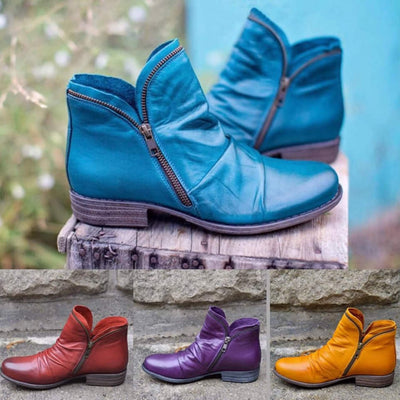 Ardis | Leather Boots with Practical Zipper