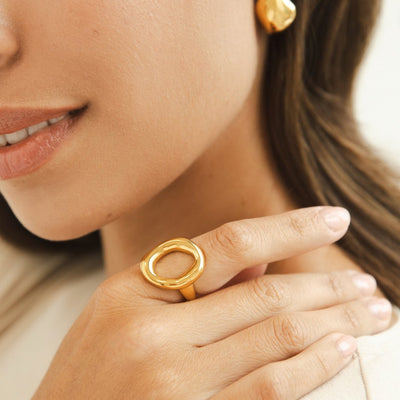 Vina | Melted Gold Ring