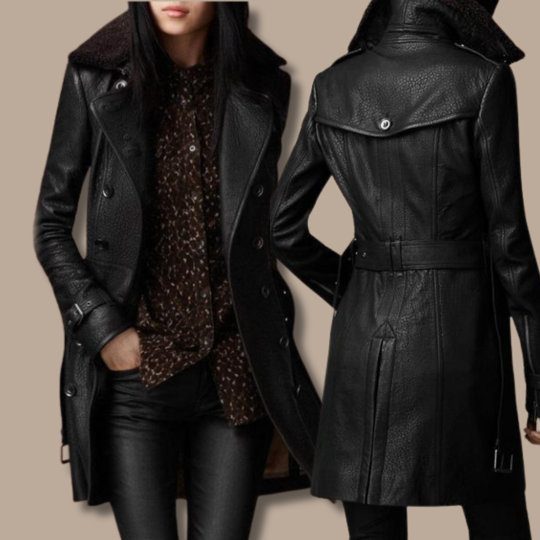 Jolanda | Leather Trench Coat