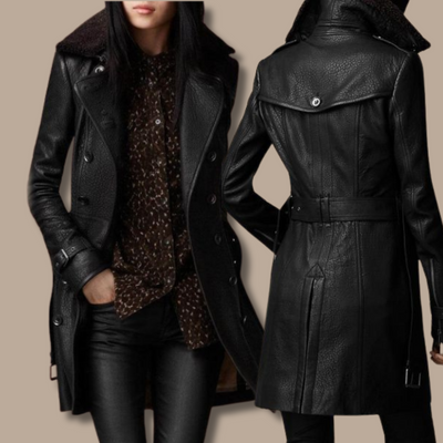 Jolanda | Leather Trench Coat